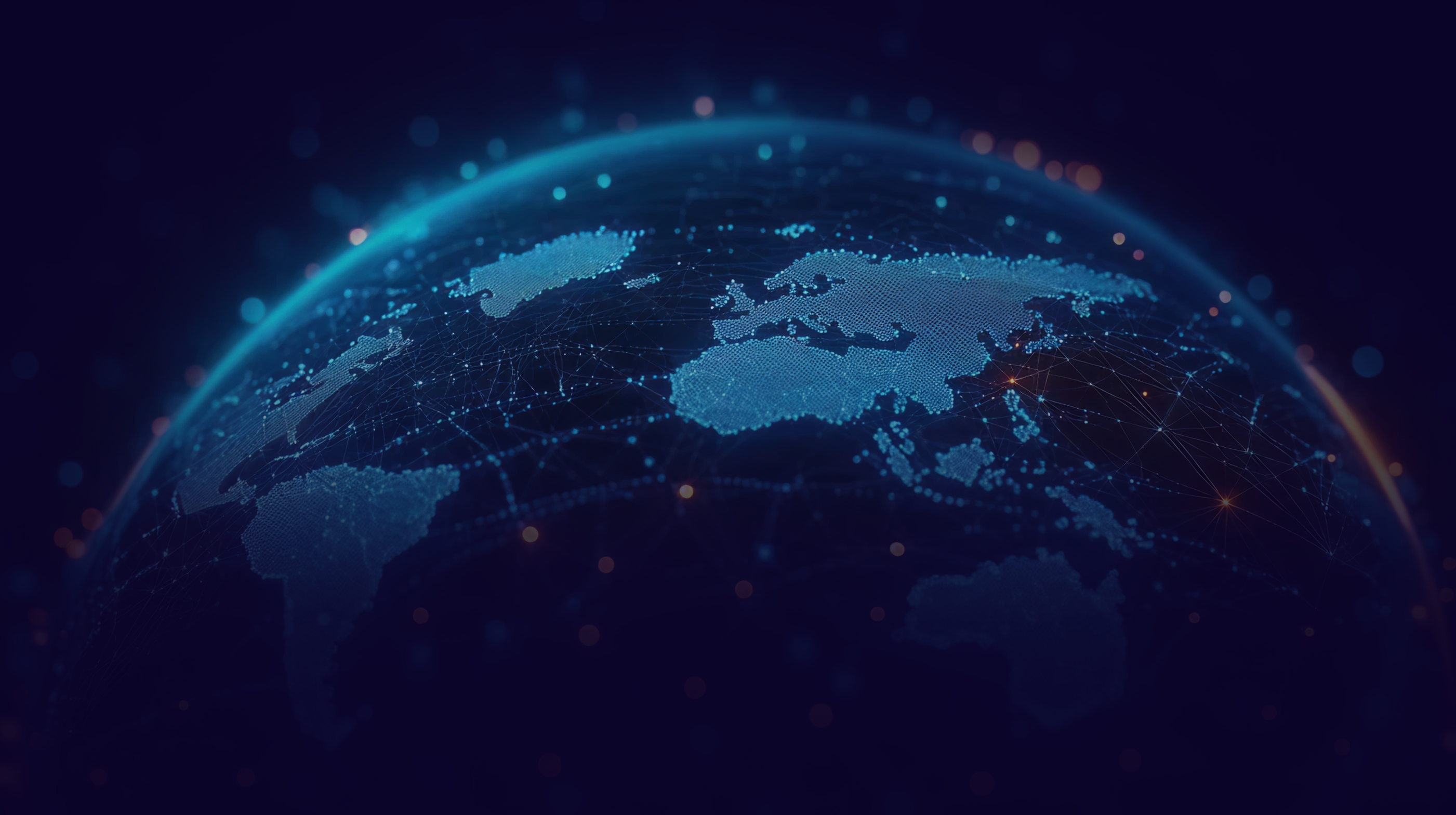 An dark blue image of world